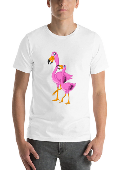 Pink Flamingo Graphic T-Shirt - Black Cotton Tee