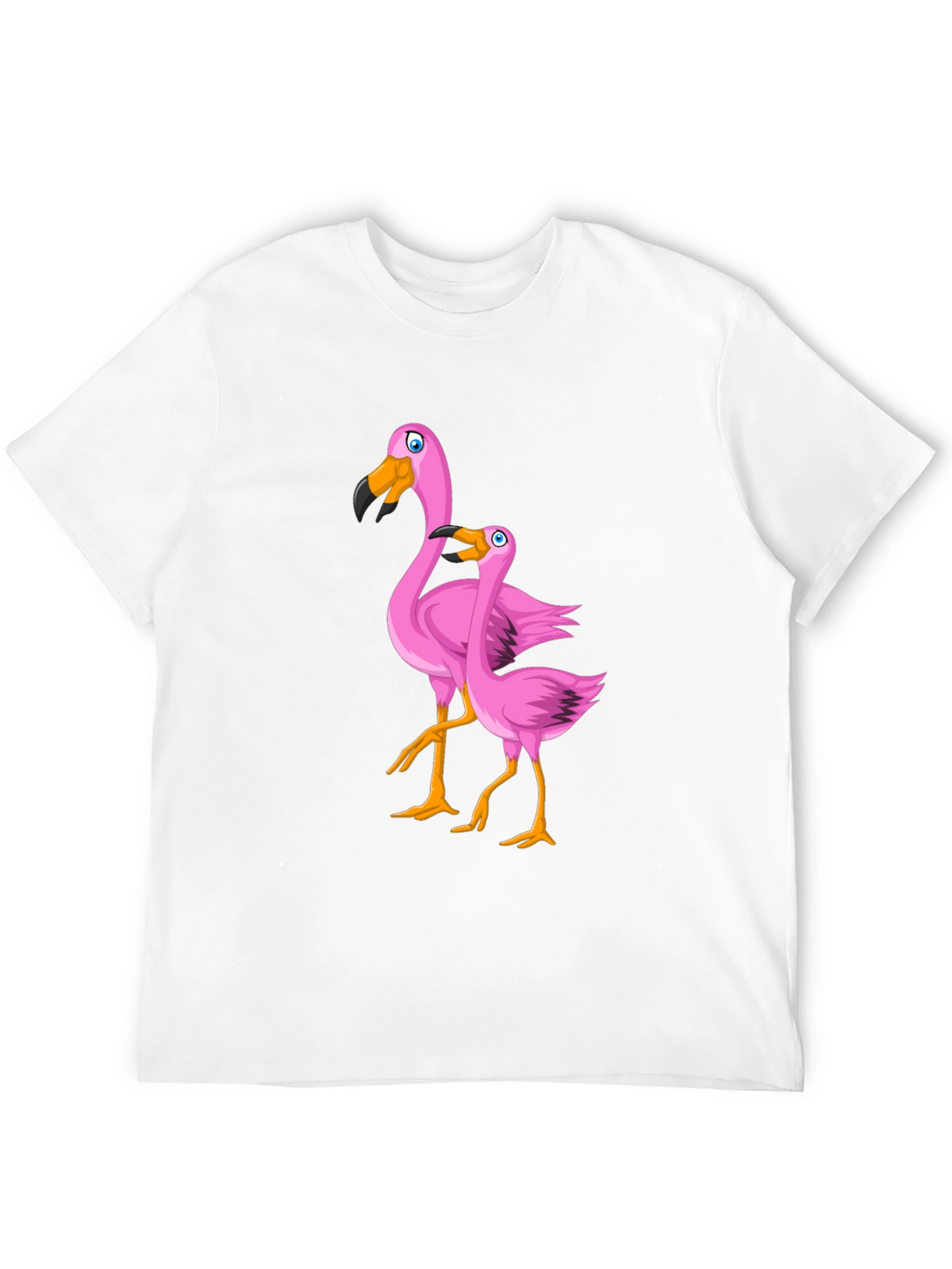 Pink Flamingo Graphic T-Shirt - Black Cotton Tee