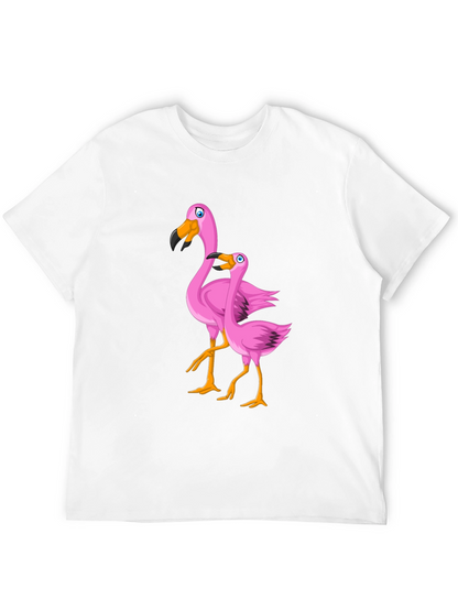 Pink Flamingo Graphic T-Shirt - Black Cotton Tee