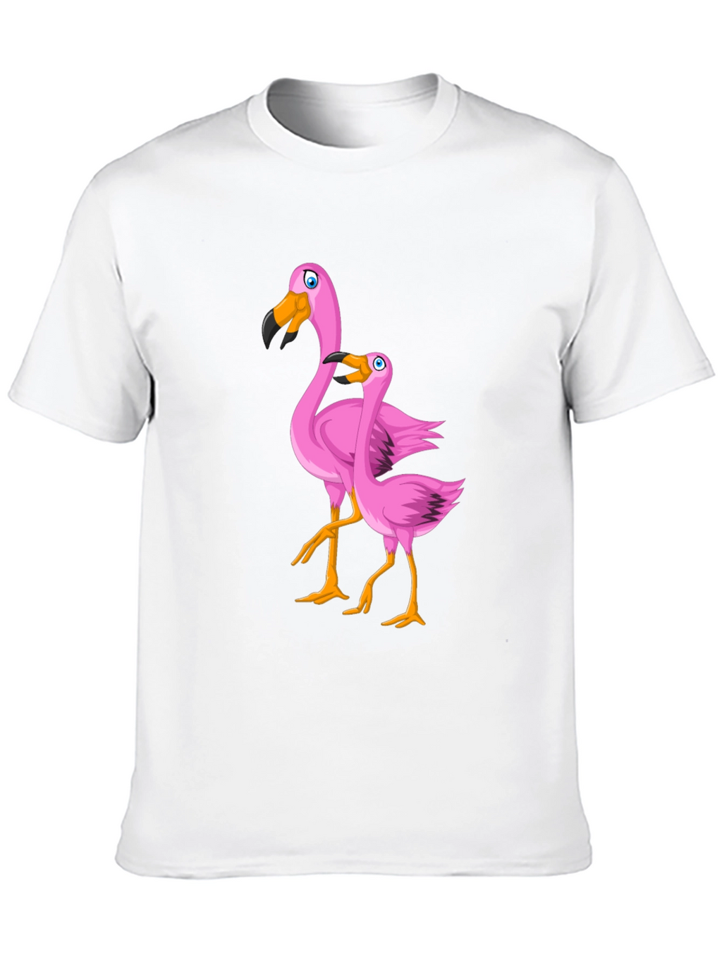Pink Flamingo Graphic T-Shirt - Black Cotton Tee
