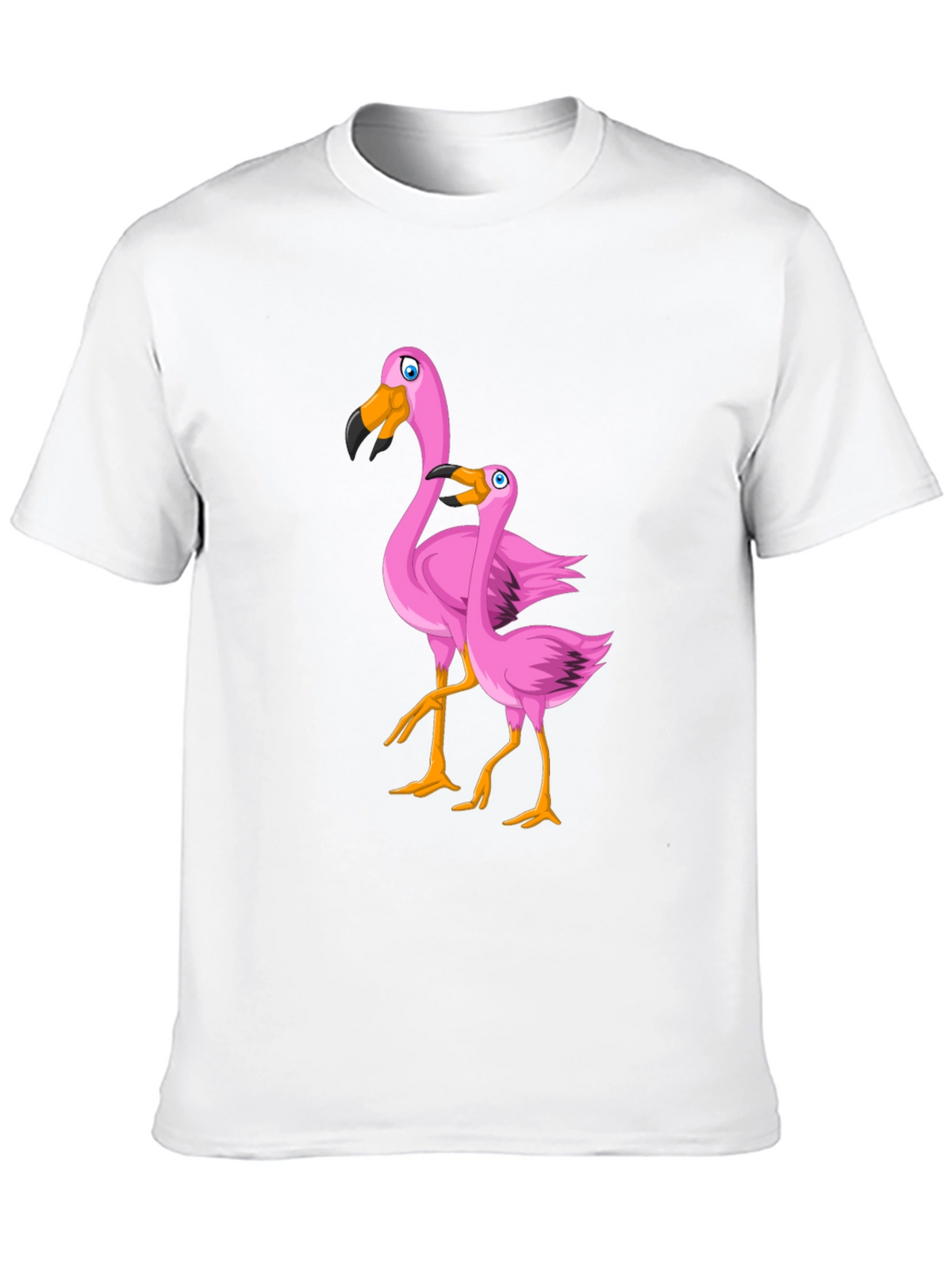 Pink Flamingo Graphic T-Shirt - Black Cotton Tee