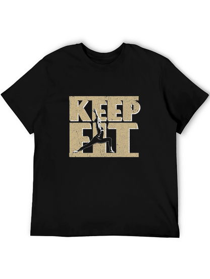 Keep Fit Graphic T-Shirt - Motivational Workout Tee