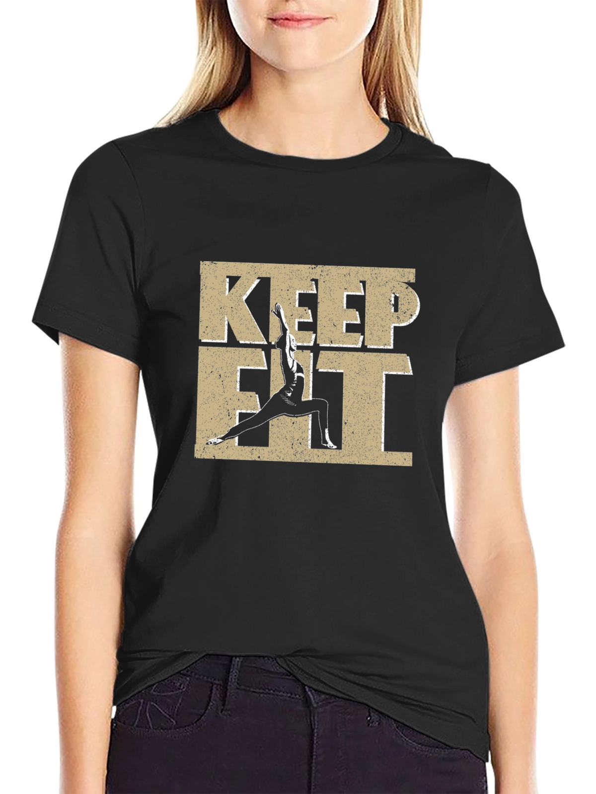 Keep Fit Graphic T-Shirt - Motivational Workout Tee