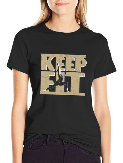 Keep Fit Graphic T-Shirt - Motivational Workout Tee