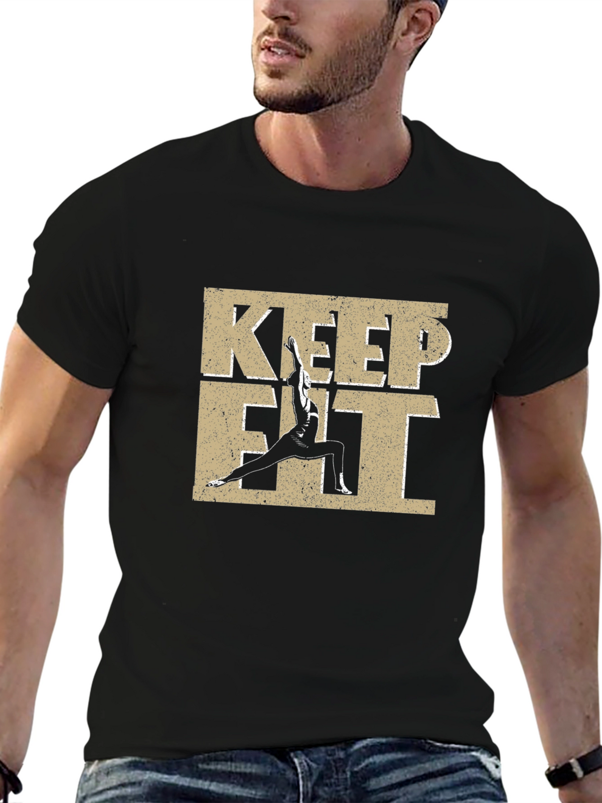 Keep Fit Graphic T-Shirt - Motivational Workout Tee