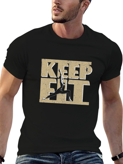 Keep Fit Graphic T-Shirt - Motivational Workout Tee