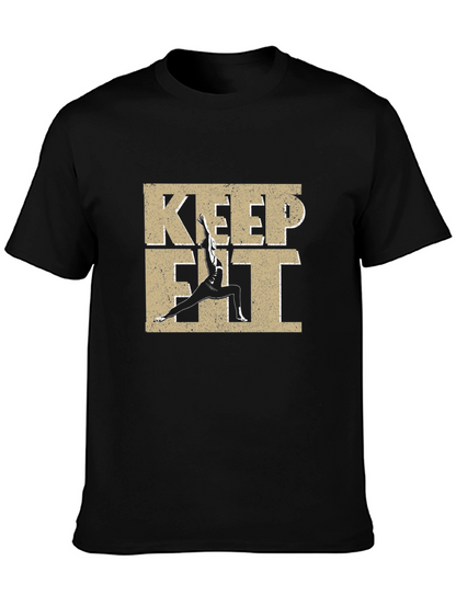 Keep Fit Graphic T-Shirt - Motivational Workout Tee