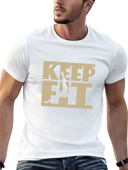 Keep Fit Graphic T-Shirt - Motivational Workout Tee