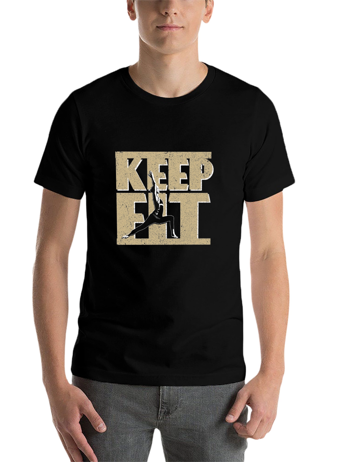 Keep Fit Graphic T-Shirt - Motivational Workout Tee