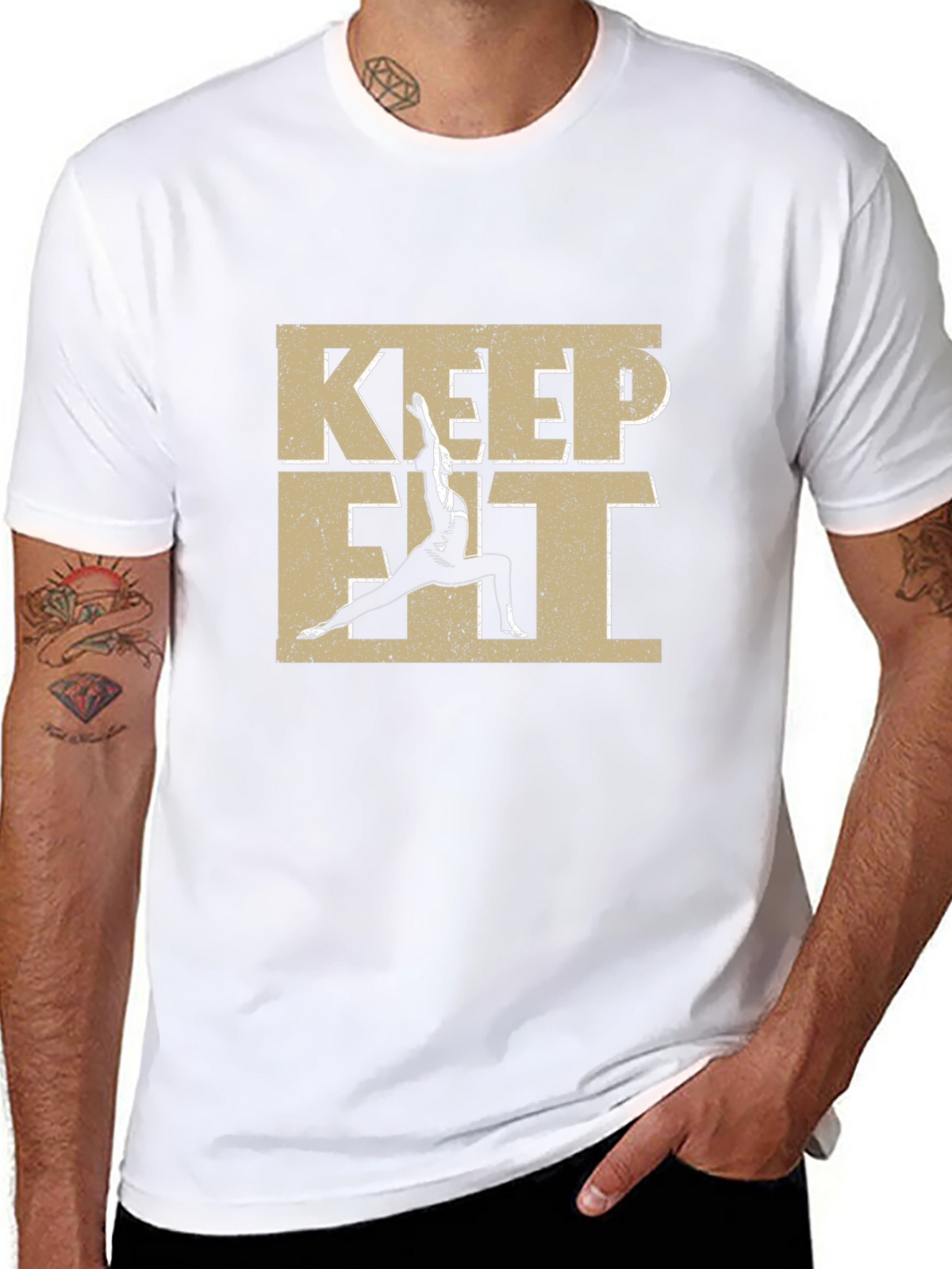 Keep Fit Graphic T-Shirt - Motivational Workout Tee