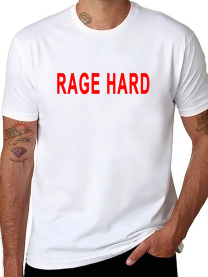 Rage Hard Black Cotton Graphic Tee