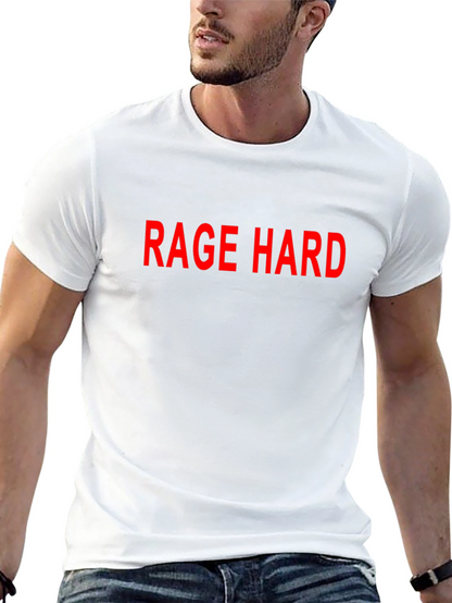 Rage Hard Black Cotton Graphic Tee
