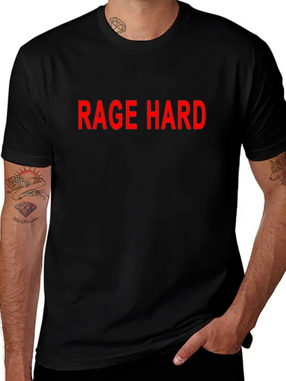 Rage Hard Black Cotton Graphic Tee