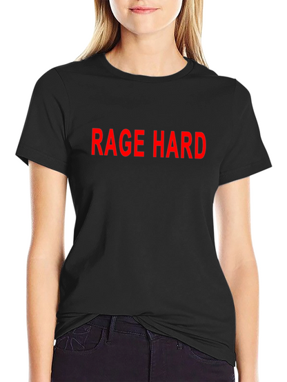 Rage Hard Black Cotton Graphic Tee
