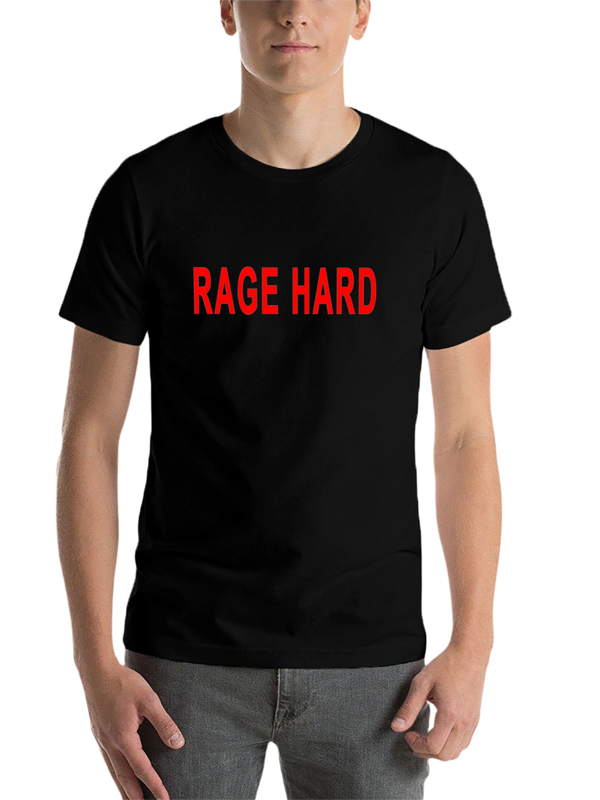 Rage Hard Black Cotton Graphic Tee