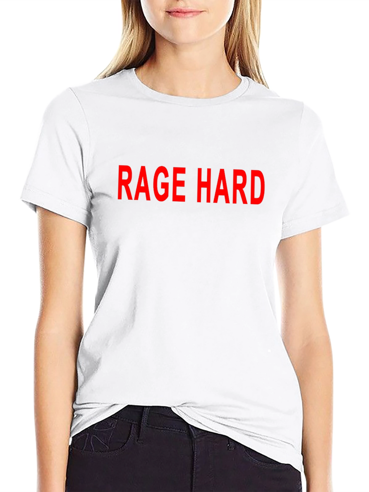 Rage Hard Black Cotton Graphic Tee