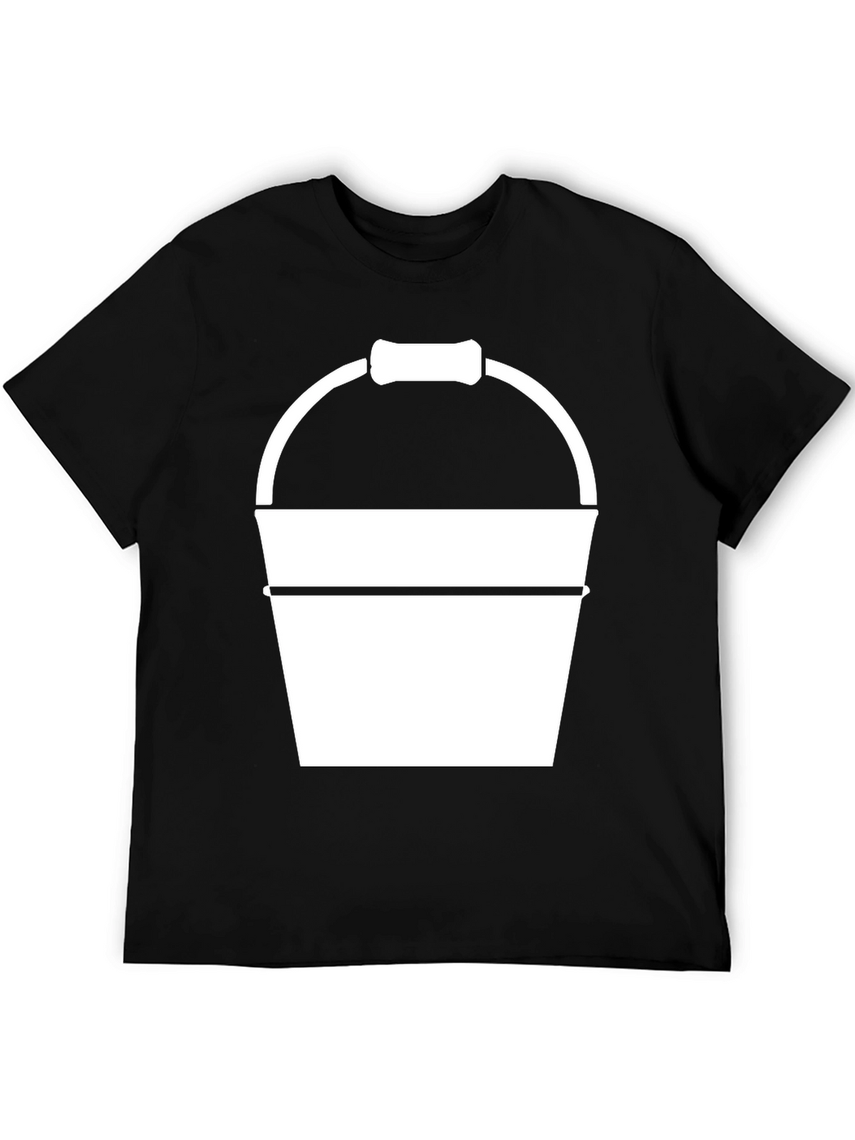 Bucket Graphic Tee - Black Cotton T-Shirt