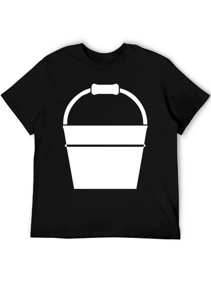 Bucket Graphic Tee - Black Cotton T-Shirt