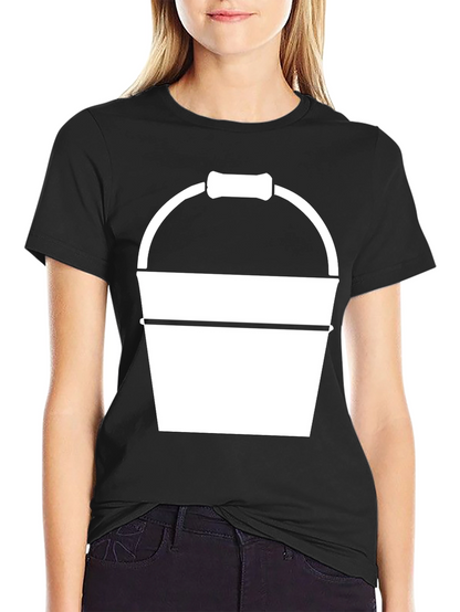 Bucket Graphic Tee - Black Cotton T-Shirt