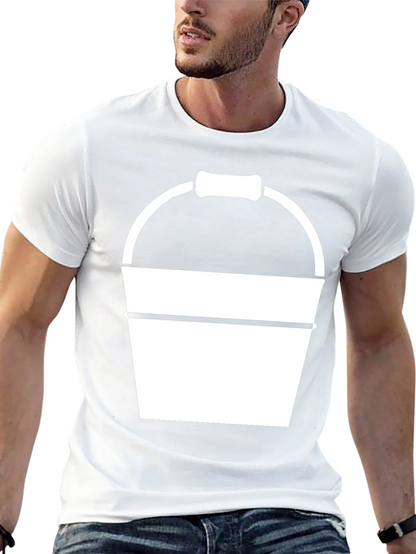 Bucket Graphic Tee - Black Cotton T-Shirt