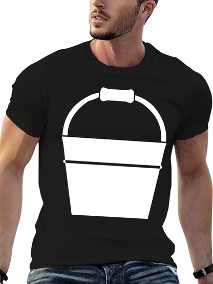Bucket Graphic Tee - Black Cotton T-Shirt