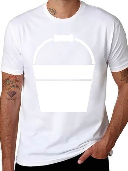 Bucket Graphic Tee - Black Cotton T-Shirt