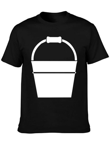Bucket Graphic Tee - Black Cotton T-Shirt