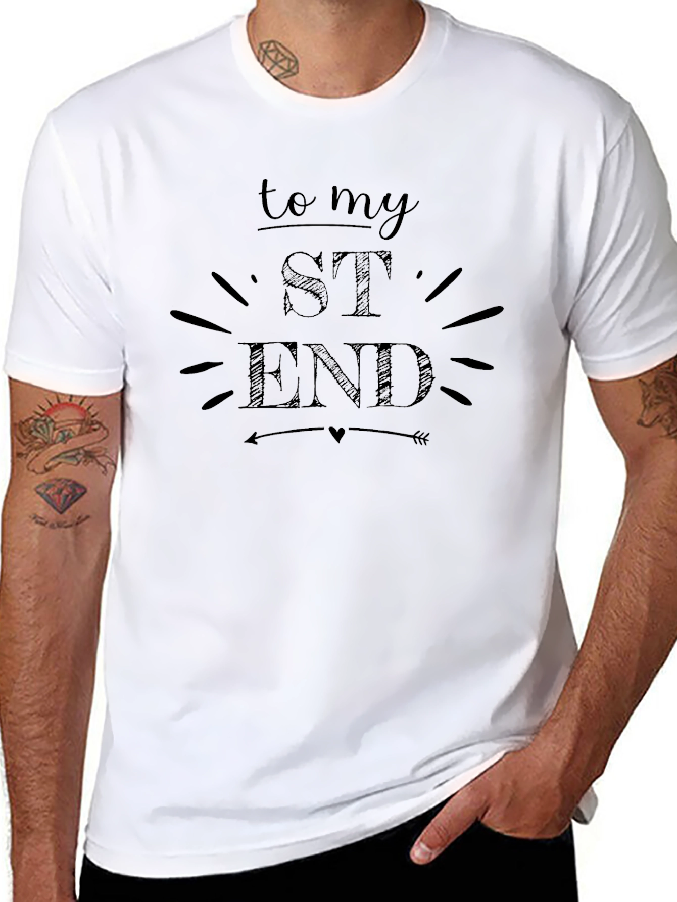 To My St End Graphic Tee - Black