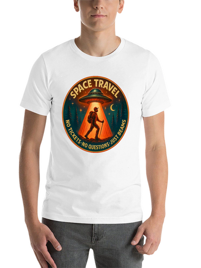 Space Travel UFO Abduction Graphic Tee
