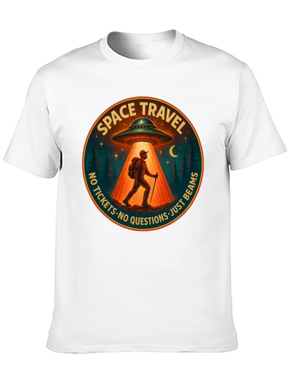 Space Travel UFO Abduction Graphic Tee