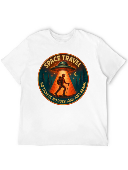 Space Travel UFO Abduction Graphic Tee