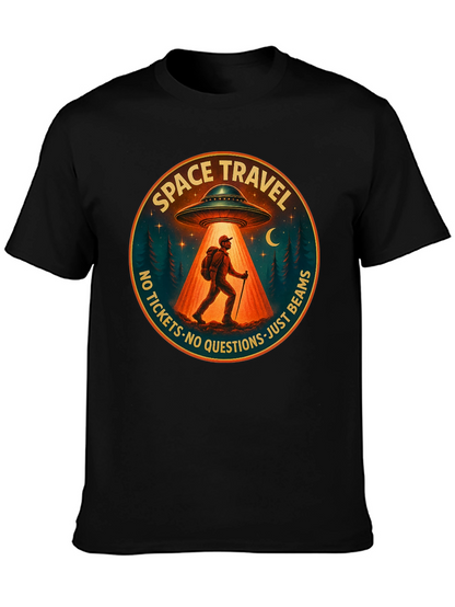 Space Travel UFO Abduction Graphic Tee