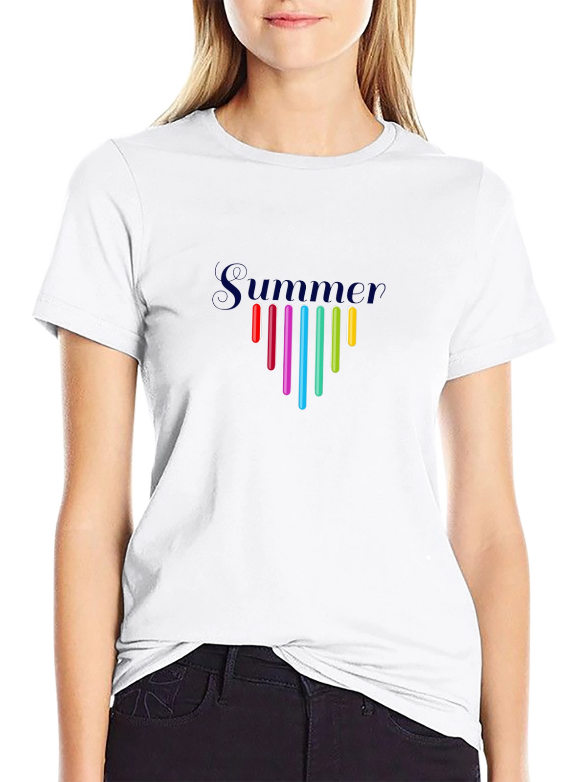 Summer Vibes Black Graphic Tee