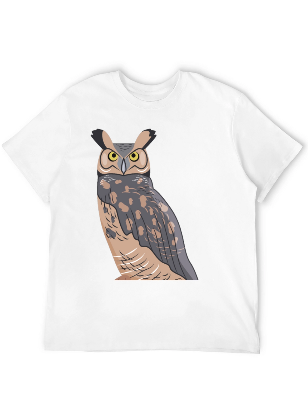 Owl Graphic Print Black T-Shirt