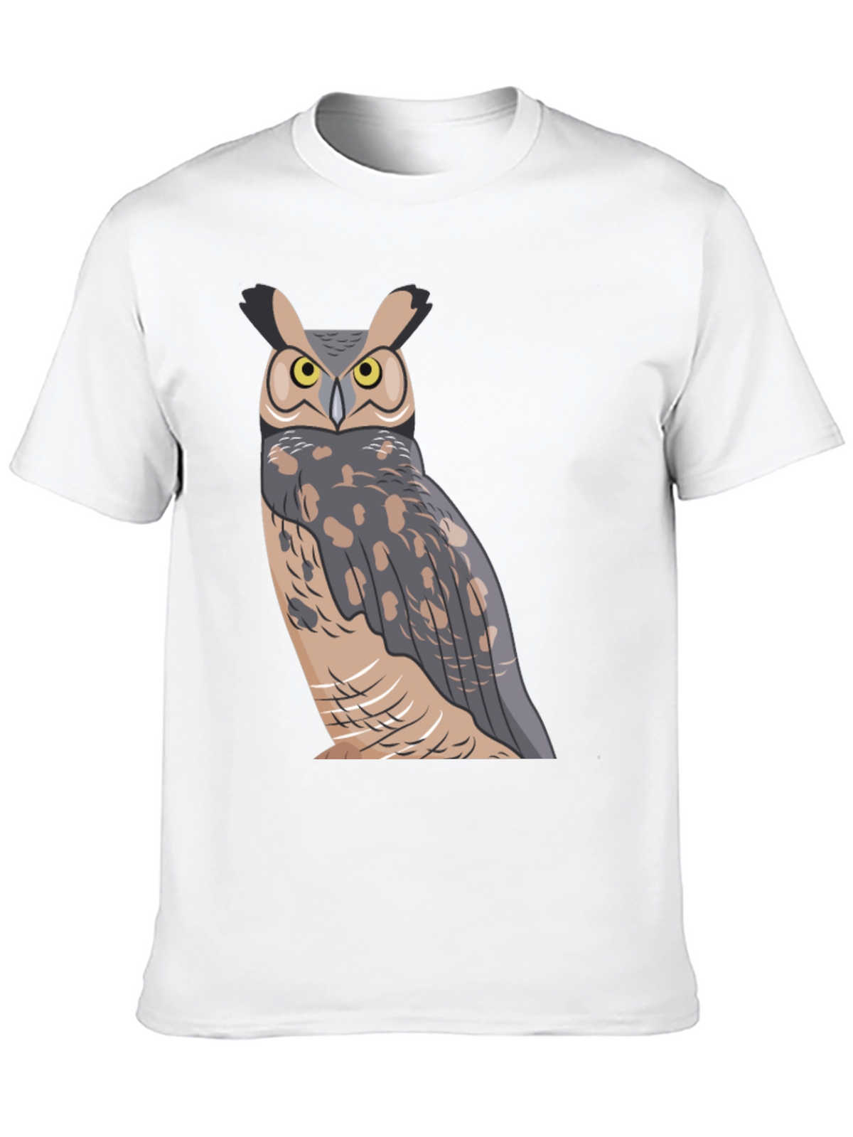 Owl Graphic Print Black T-Shirt