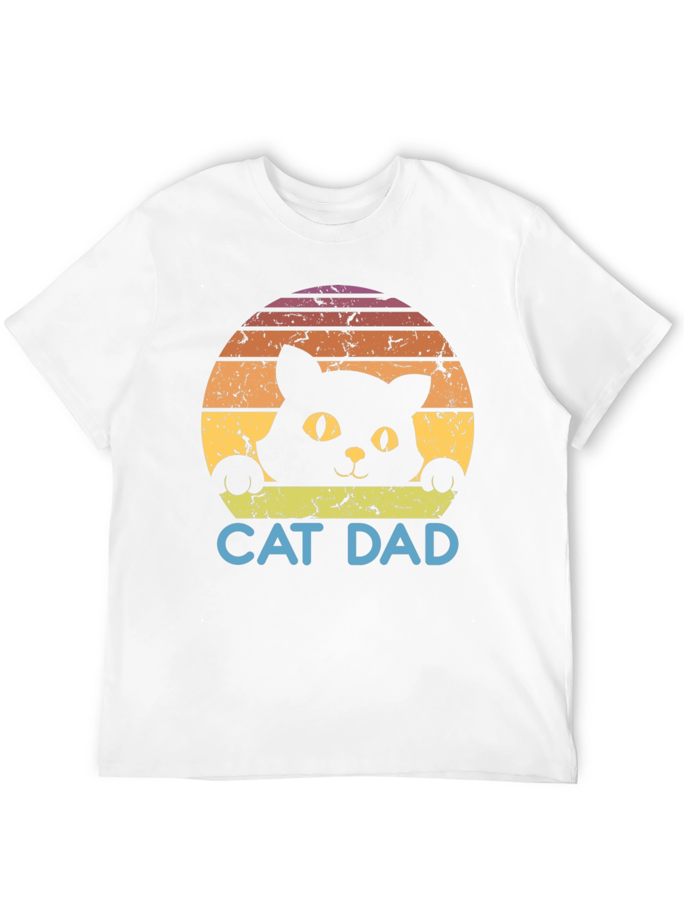 Cat Dad Retro Graphic T-Shirt