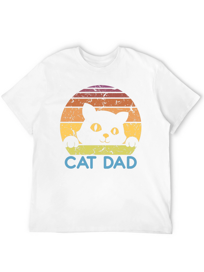 Cat Dad Retro Graphic T-Shirt