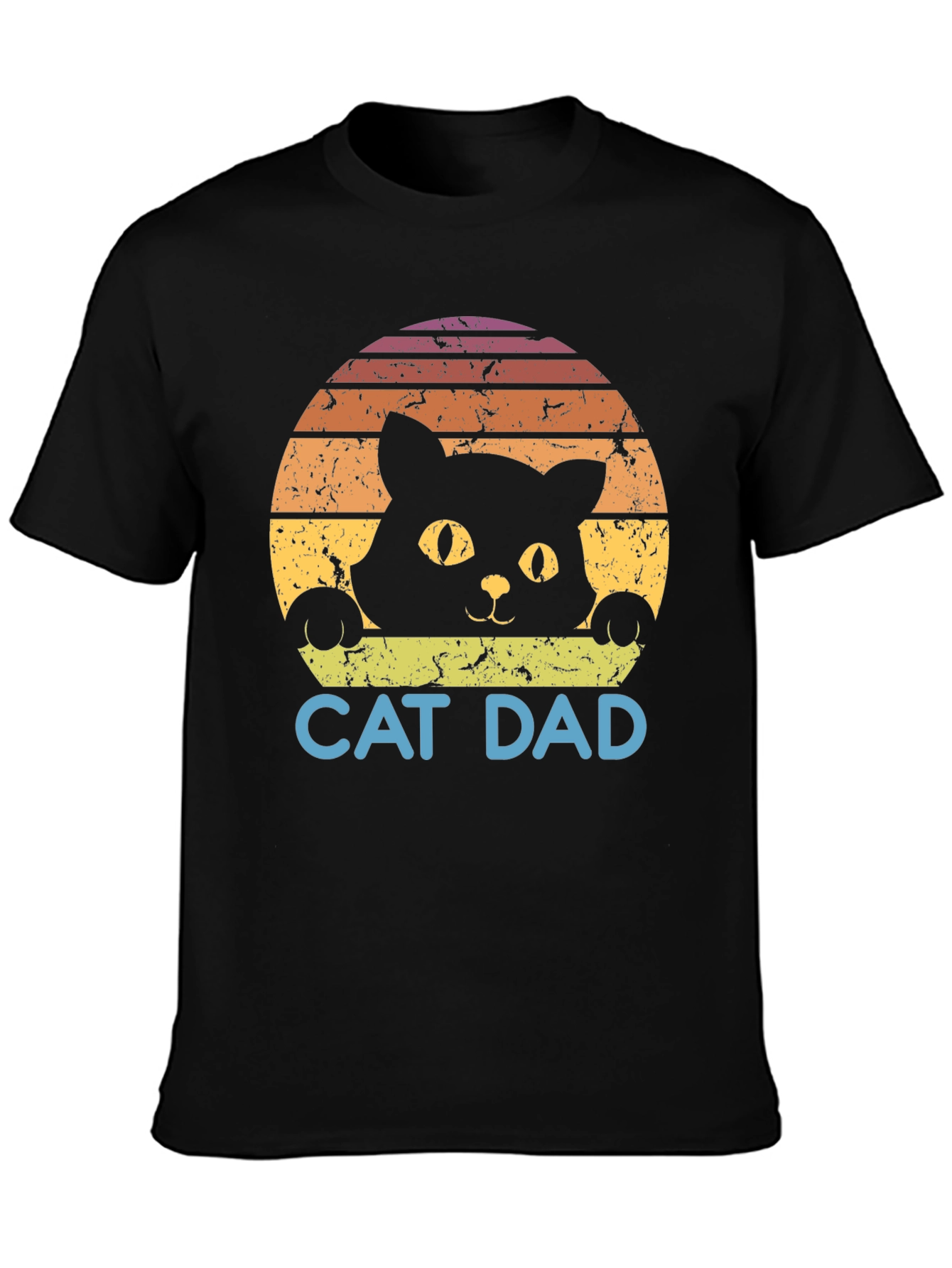 Cat Dad Retro Graphic T-Shirt