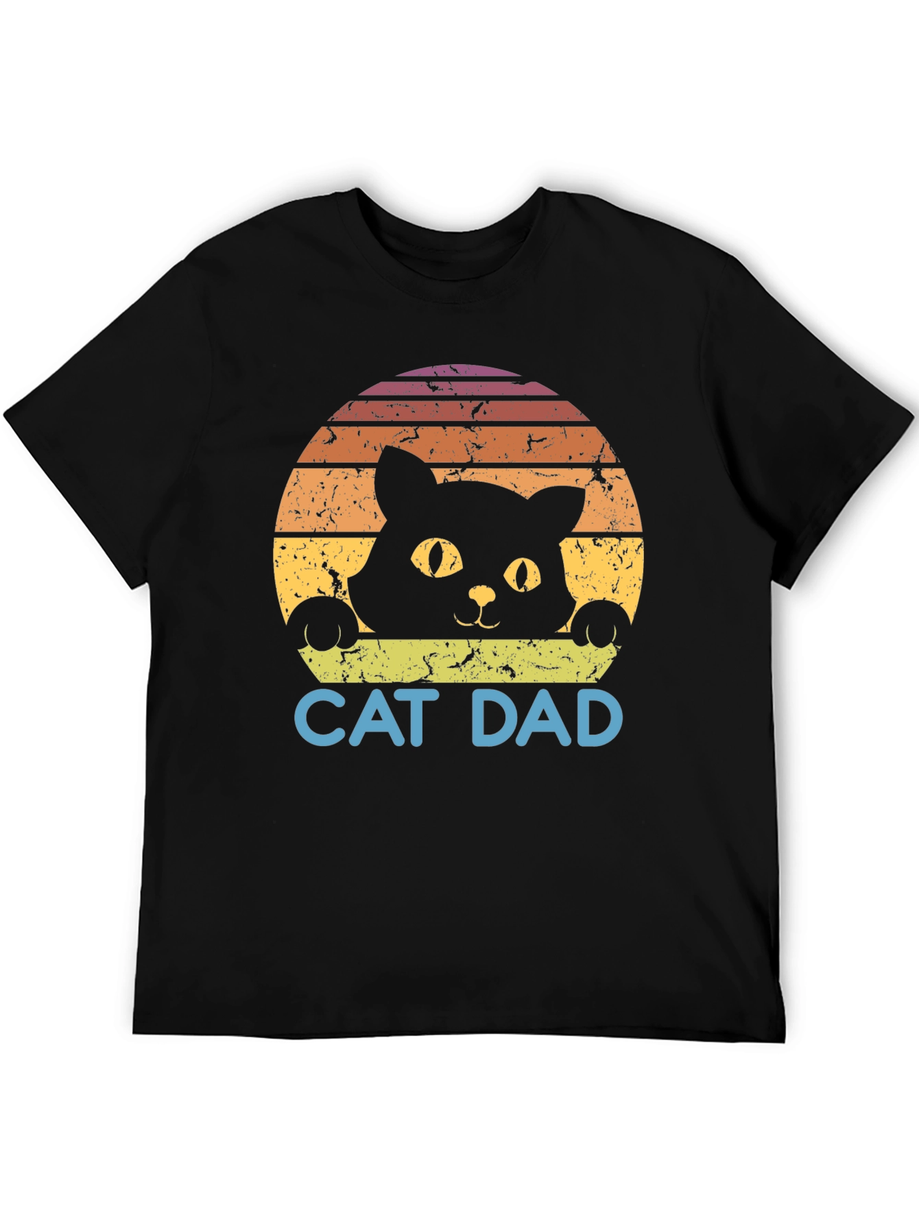 Cat Dad Retro Graphic T-Shirt