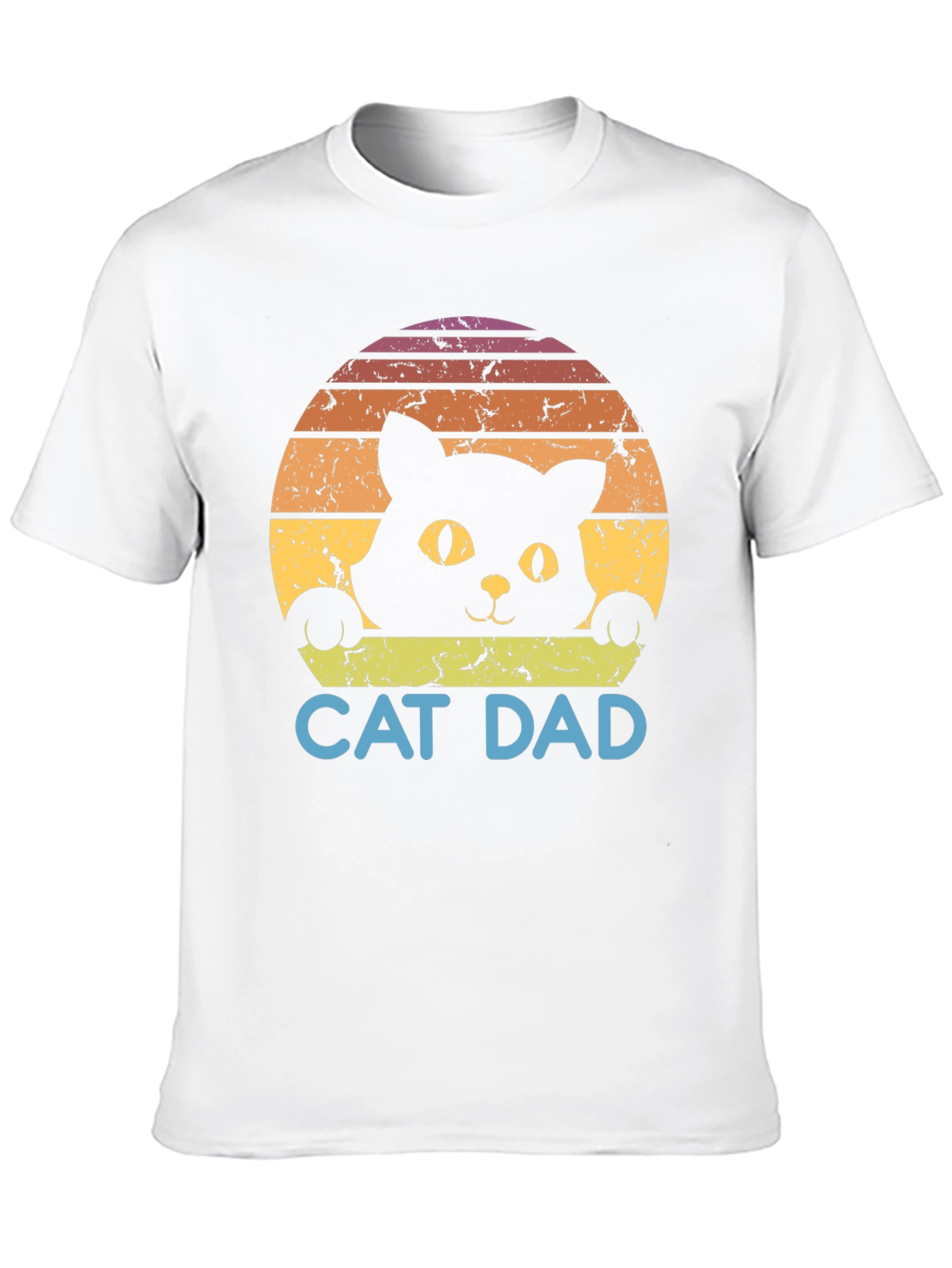 Cat Dad Retro Graphic T-Shirt