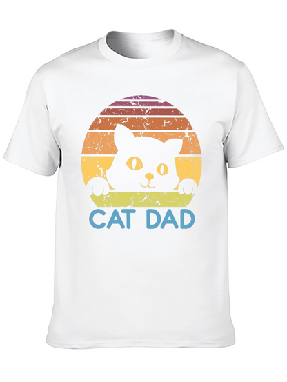 Cat Dad Retro Graphic T-Shirt