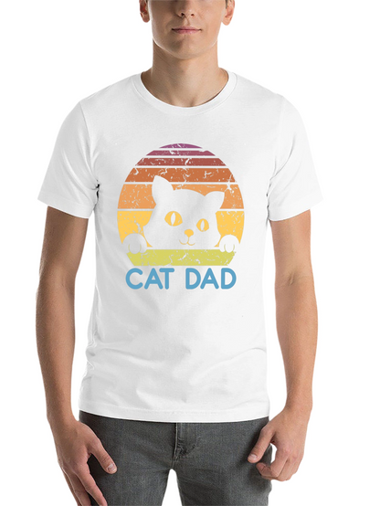 Cat Dad Retro Graphic T-Shirt