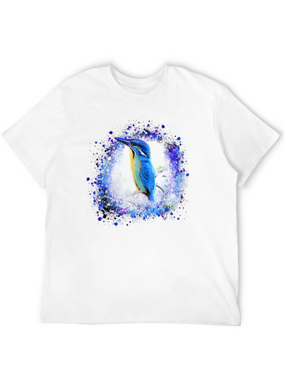 Kingfisher Bird Graphic Tee - Black T-Shirt