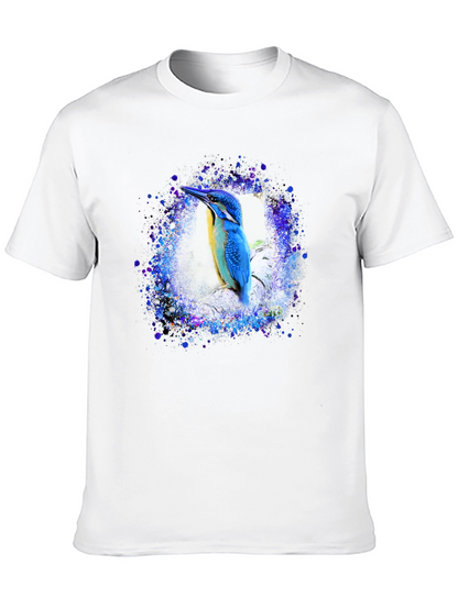 Kingfisher Bird Graphic Tee - Black T-Shirt