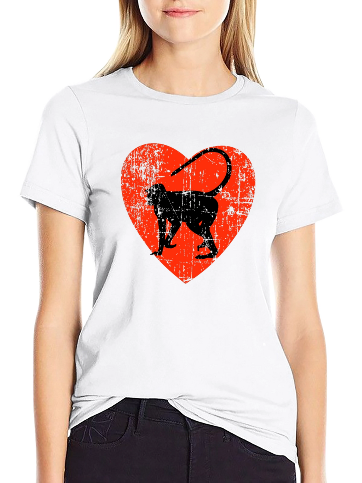 Monkey Heart Graphic T-Shirt
