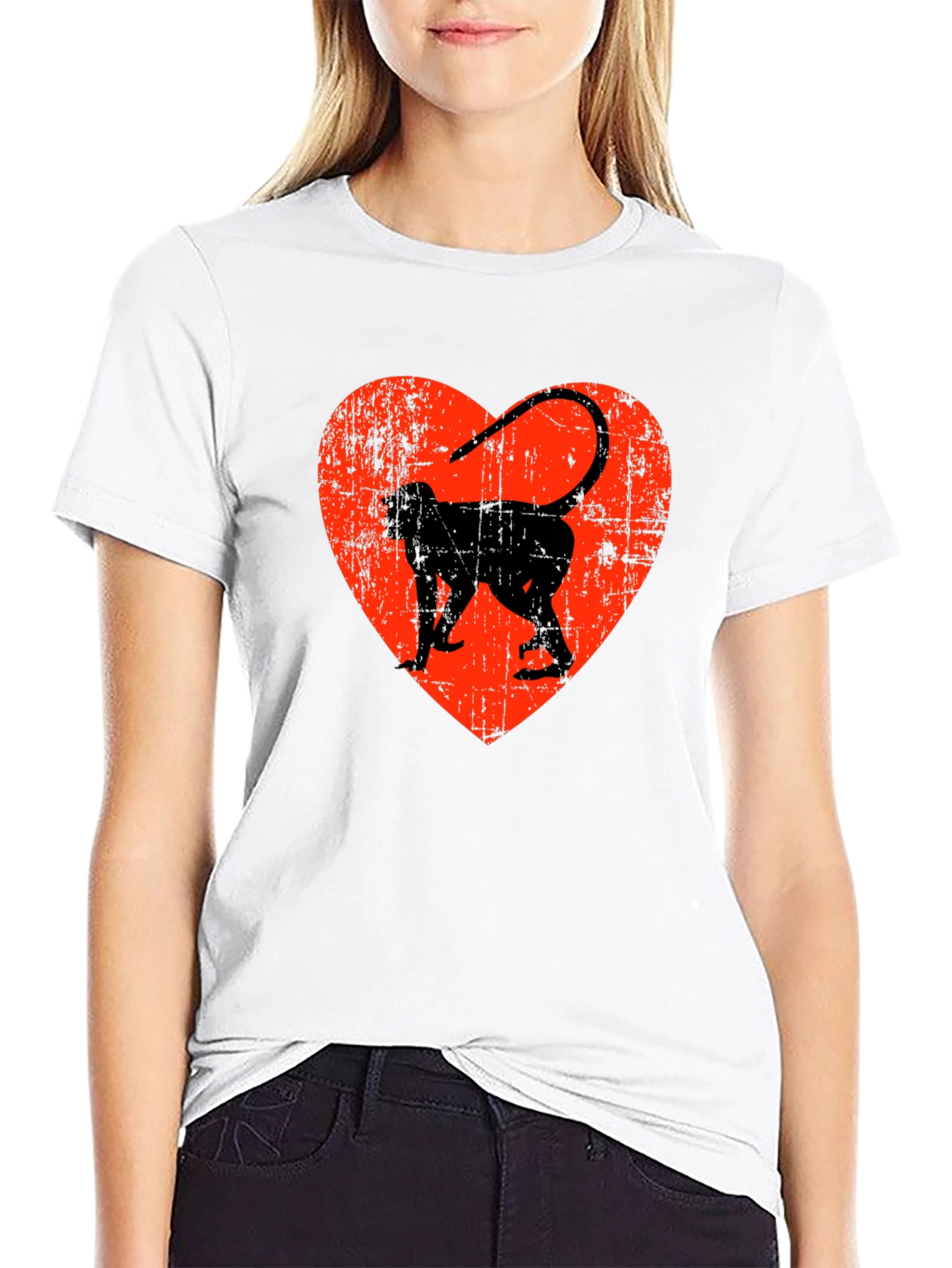 Monkey Heart Graphic T-Shirt