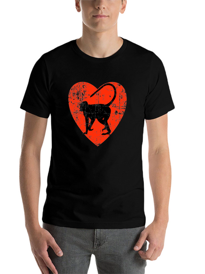 Monkey Heart Graphic T-Shirt