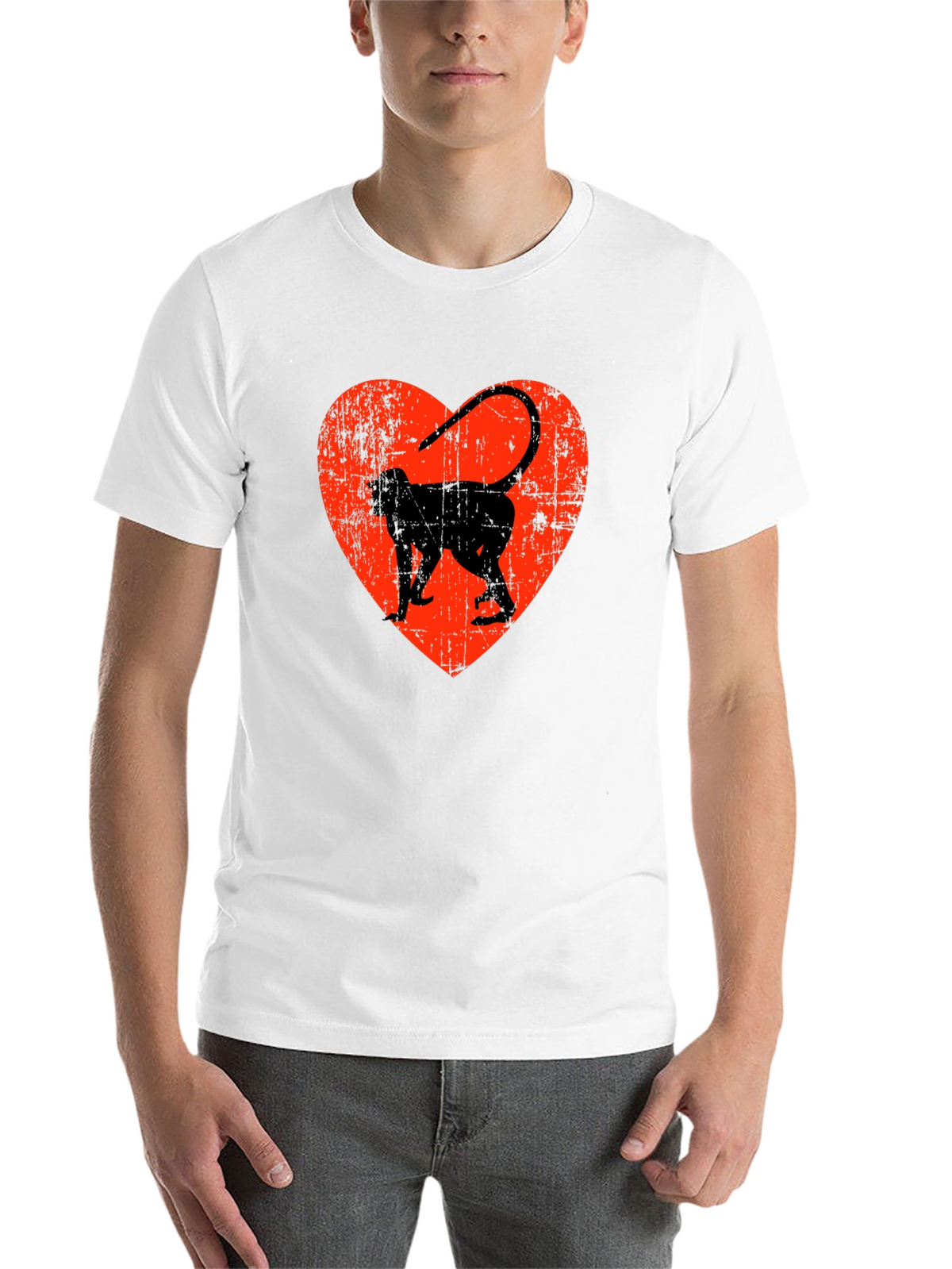 Monkey Heart Graphic T-Shirt