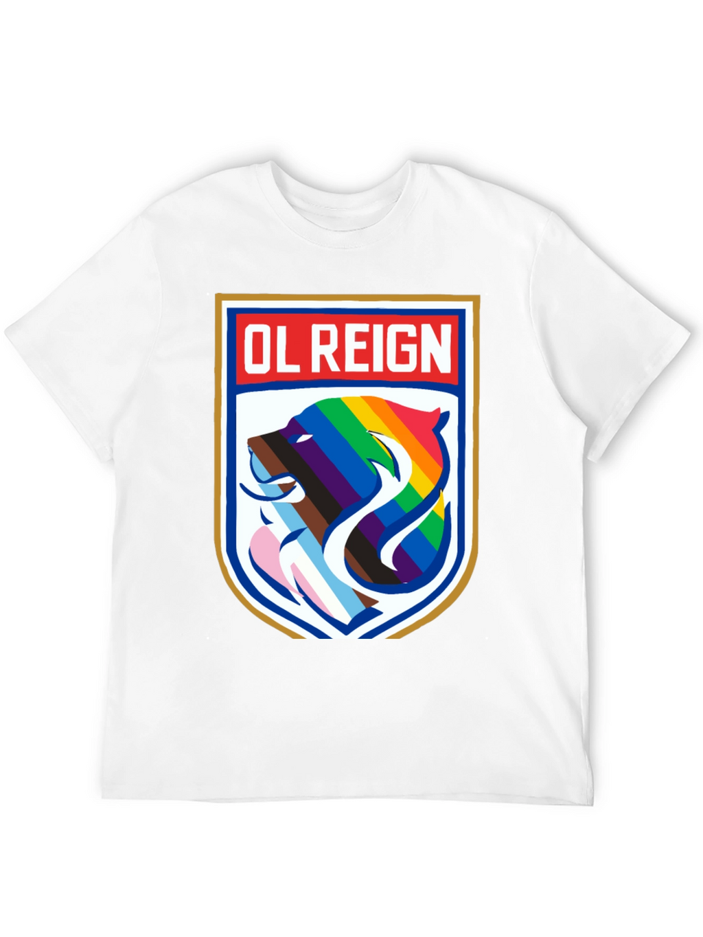 OL Reign Pride T-Shirt - LGBTQ+ Bear Graphic