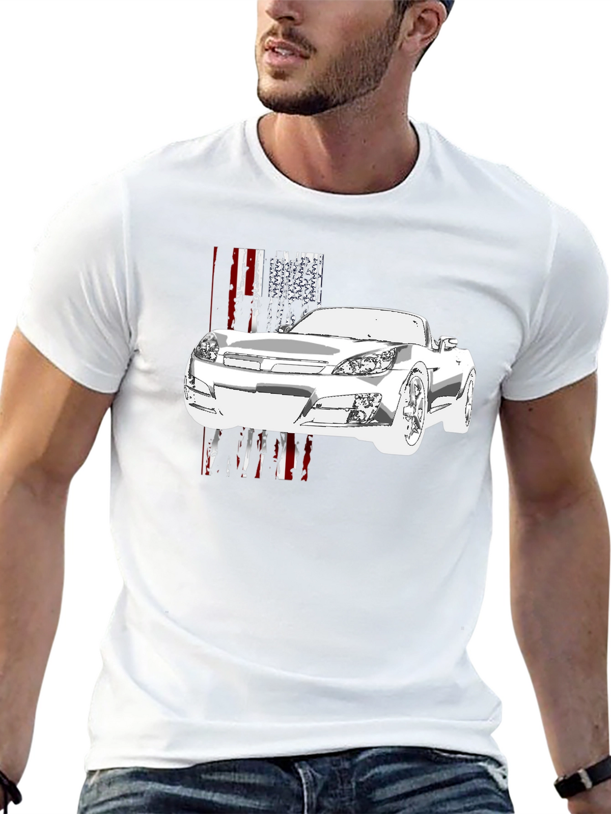 Car Graphic Black T-Shirt